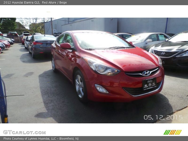 Red Allure / Beige 2012 Hyundai Elantra GLS