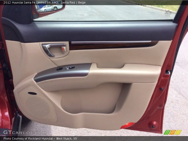 Sierra Red / Beige 2012 Hyundai Santa Fe Limited V6 AWD