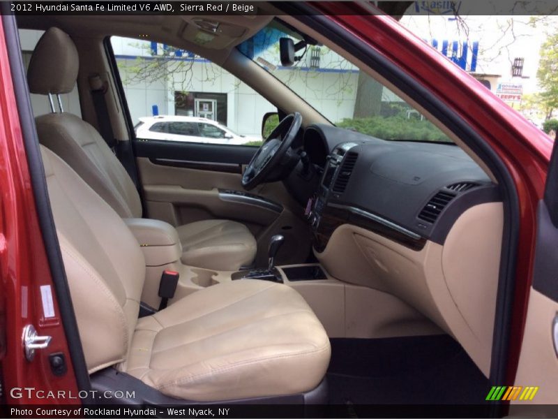 Sierra Red / Beige 2012 Hyundai Santa Fe Limited V6 AWD
