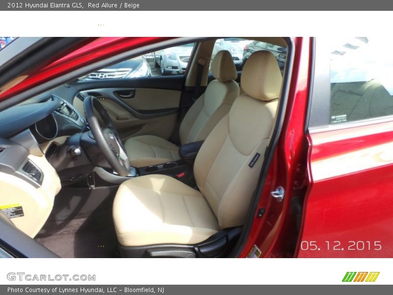 Red Allure / Beige 2012 Hyundai Elantra GLS