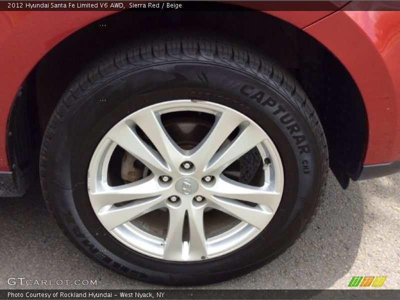 Sierra Red / Beige 2012 Hyundai Santa Fe Limited V6 AWD