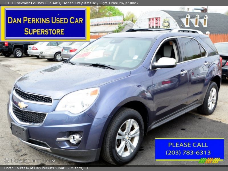 Ashen Gray Metallic / Light Titanium/Jet Black 2013 Chevrolet Equinox LTZ AWD