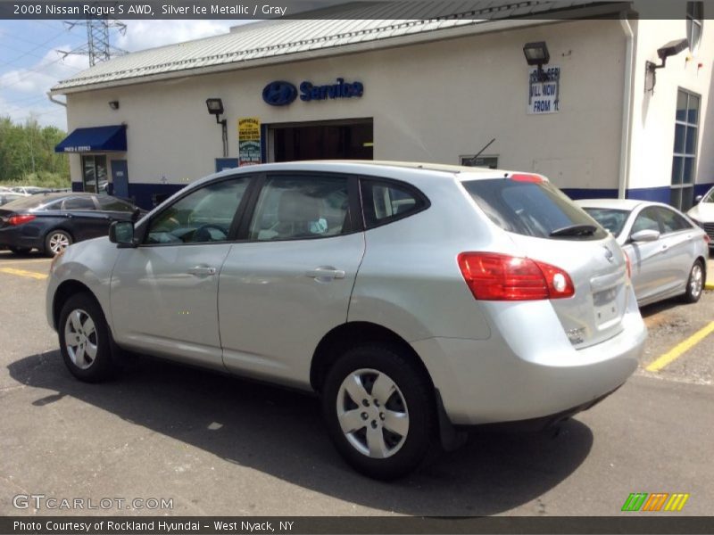 Silver Ice Metallic / Gray 2008 Nissan Rogue S AWD