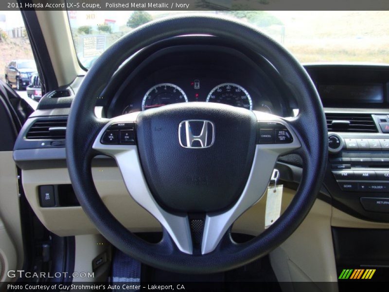 Polished Metal Metallic / Ivory 2011 Honda Accord LX-S Coupe