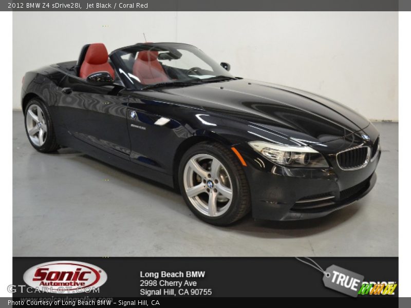 Jet Black / Coral Red 2012 BMW Z4 sDrive28i