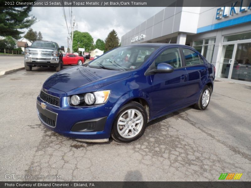 Blue Topaz Metallic / Jet Black/Dark Titanium 2012 Chevrolet Sonic LS Sedan