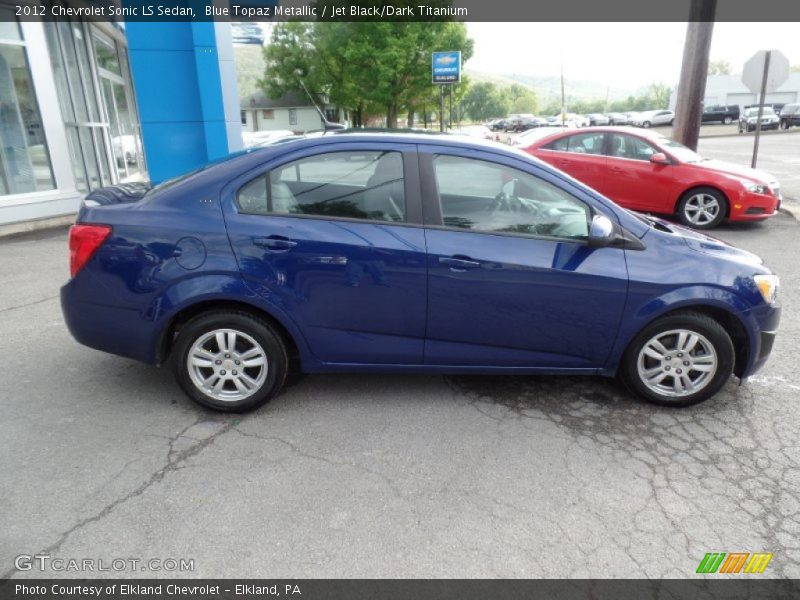 Blue Topaz Metallic / Jet Black/Dark Titanium 2012 Chevrolet Sonic LS Sedan