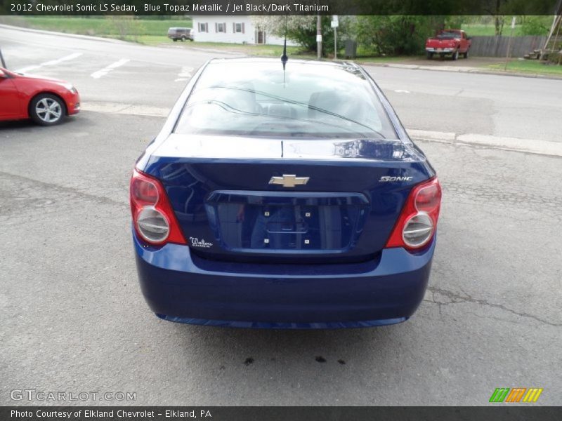 Blue Topaz Metallic / Jet Black/Dark Titanium 2012 Chevrolet Sonic LS Sedan
