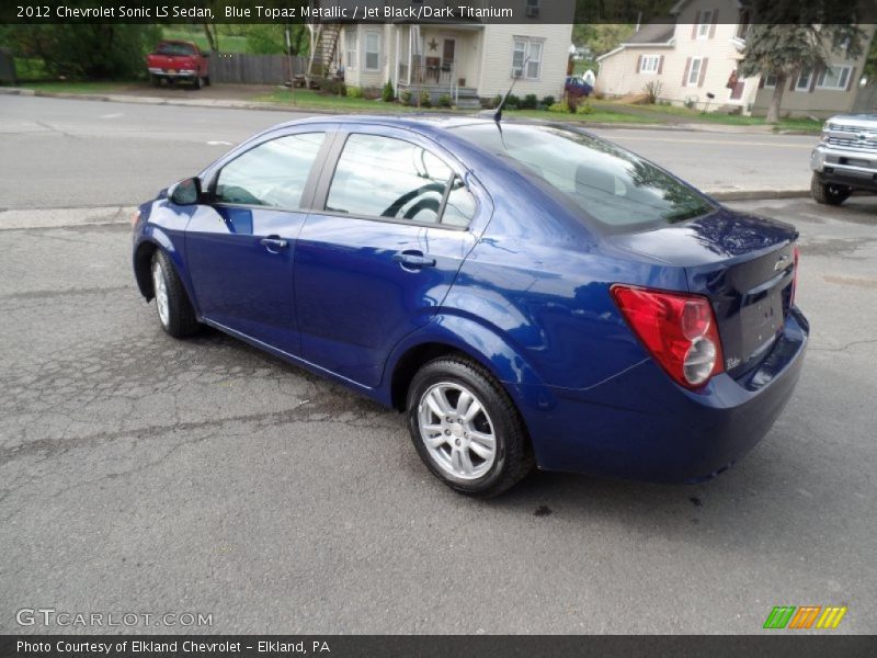 Blue Topaz Metallic / Jet Black/Dark Titanium 2012 Chevrolet Sonic LS Sedan