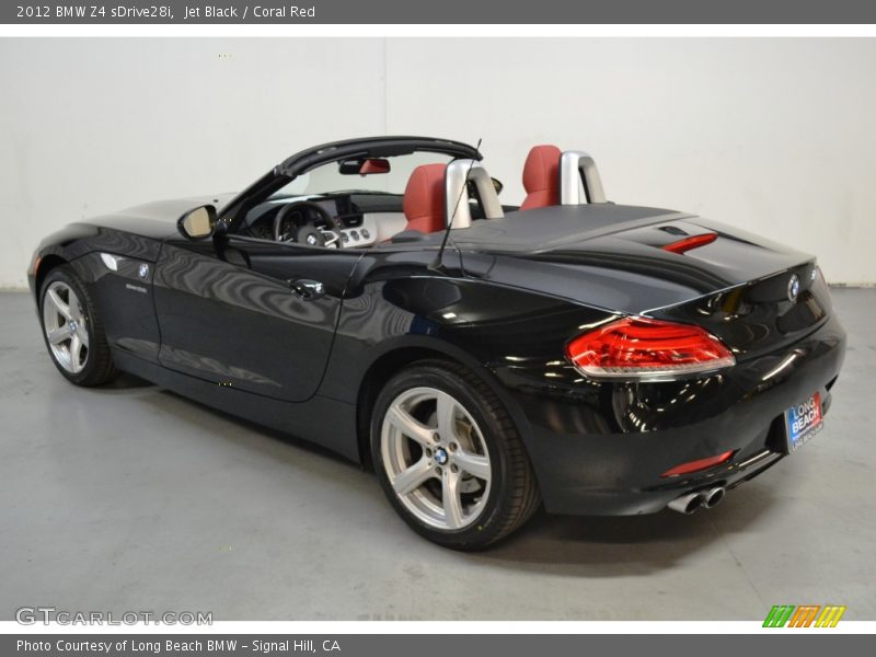 Jet Black / Coral Red 2012 BMW Z4 sDrive28i