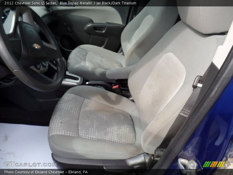 Blue Topaz Metallic / Jet Black/Dark Titanium 2012 Chevrolet Sonic LS Sedan