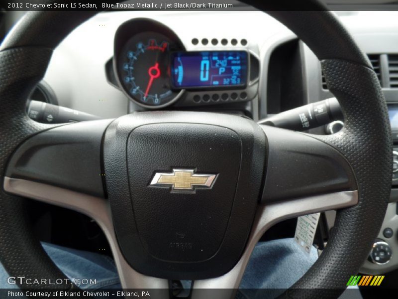 Blue Topaz Metallic / Jet Black/Dark Titanium 2012 Chevrolet Sonic LS Sedan