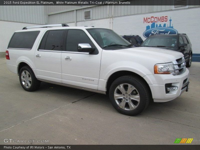 White Platinum Metallic Tri-Coat / Platinum Brunello 2015 Ford Expedition EL Platinum