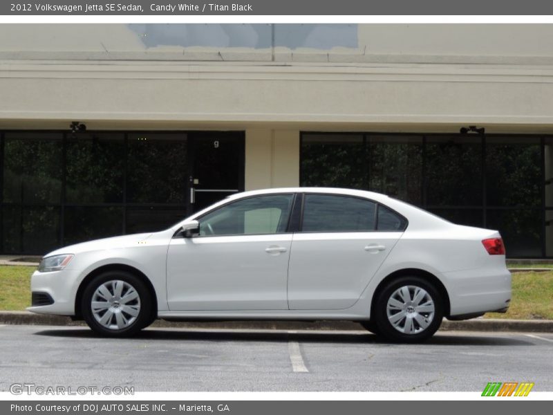 Candy White / Titan Black 2012 Volkswagen Jetta SE Sedan