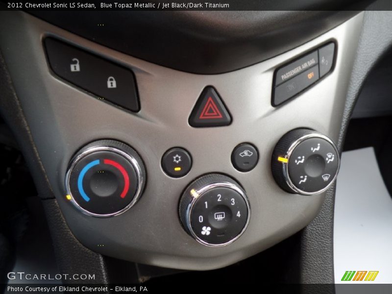 Blue Topaz Metallic / Jet Black/Dark Titanium 2012 Chevrolet Sonic LS Sedan