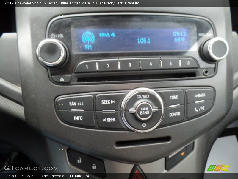 Blue Topaz Metallic / Jet Black/Dark Titanium 2012 Chevrolet Sonic LS Sedan