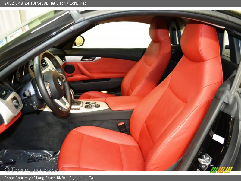 Jet Black / Coral Red 2012 BMW Z4 sDrive28i