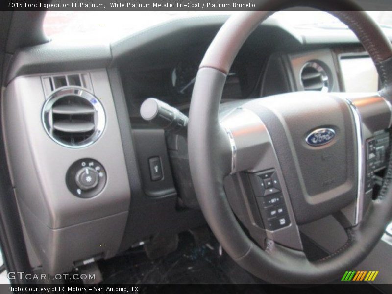 White Platinum Metallic Tri-Coat / Platinum Brunello 2015 Ford Expedition EL Platinum