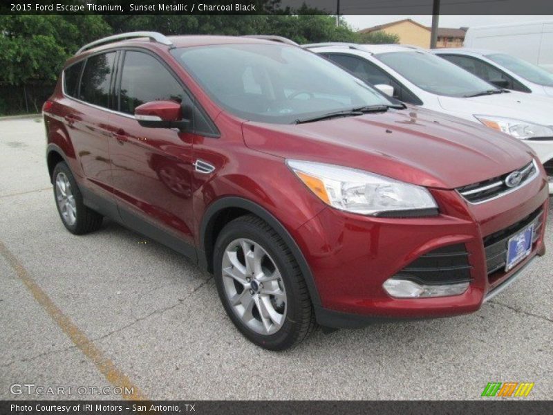 Sunset Metallic / Charcoal Black 2015 Ford Escape Titanium
