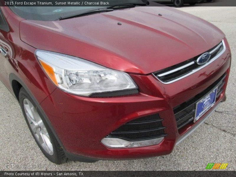 Sunset Metallic / Charcoal Black 2015 Ford Escape Titanium