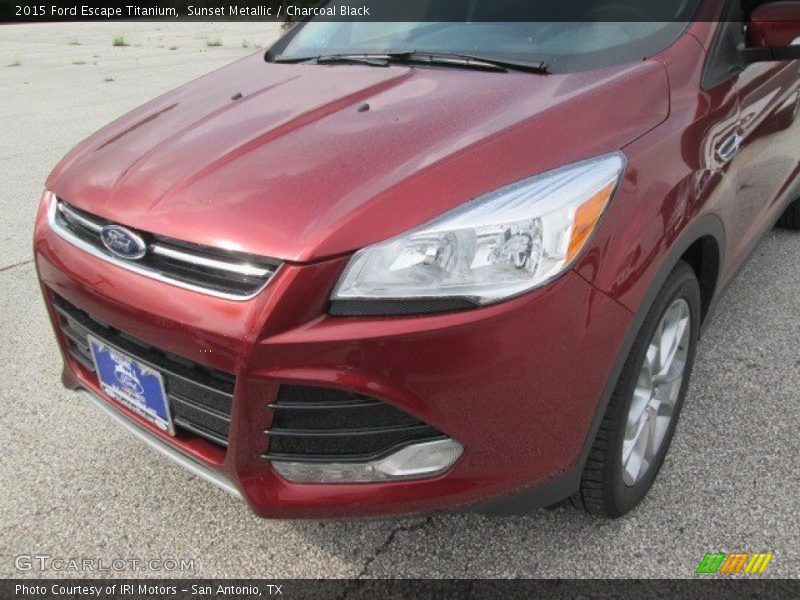 Sunset Metallic / Charcoal Black 2015 Ford Escape Titanium