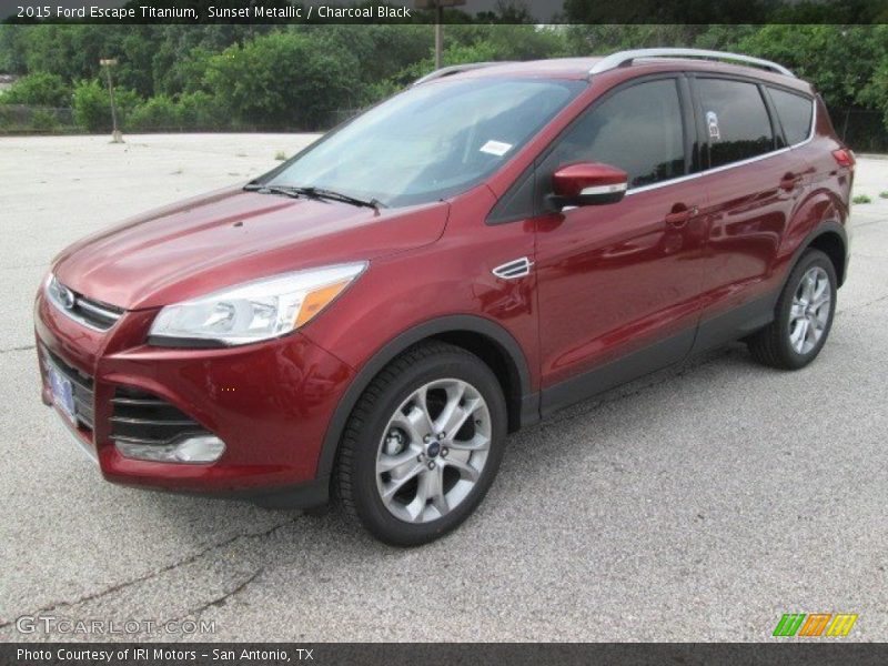 Sunset Metallic / Charcoal Black 2015 Ford Escape Titanium