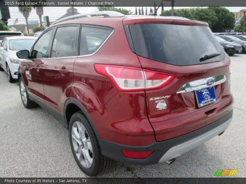 Sunset Metallic / Charcoal Black 2015 Ford Escape Titanium