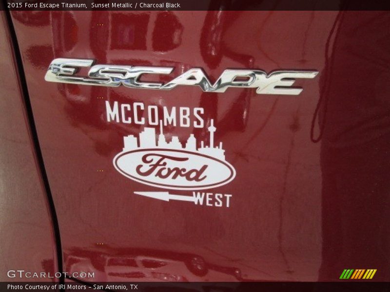 Sunset Metallic / Charcoal Black 2015 Ford Escape Titanium
