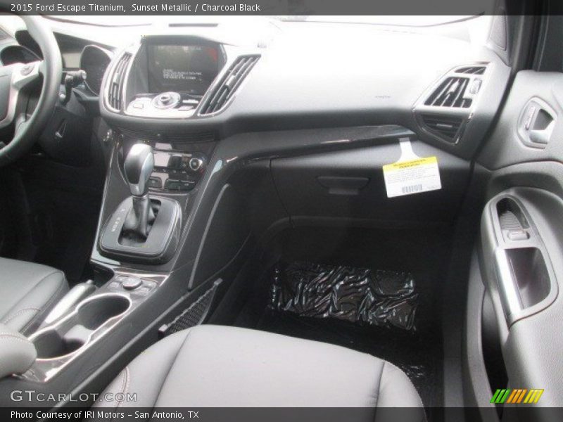 Sunset Metallic / Charcoal Black 2015 Ford Escape Titanium
