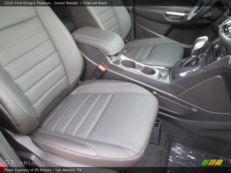 Sunset Metallic / Charcoal Black 2015 Ford Escape Titanium