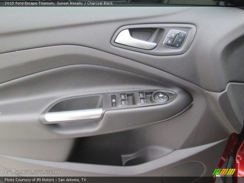 Sunset Metallic / Charcoal Black 2015 Ford Escape Titanium