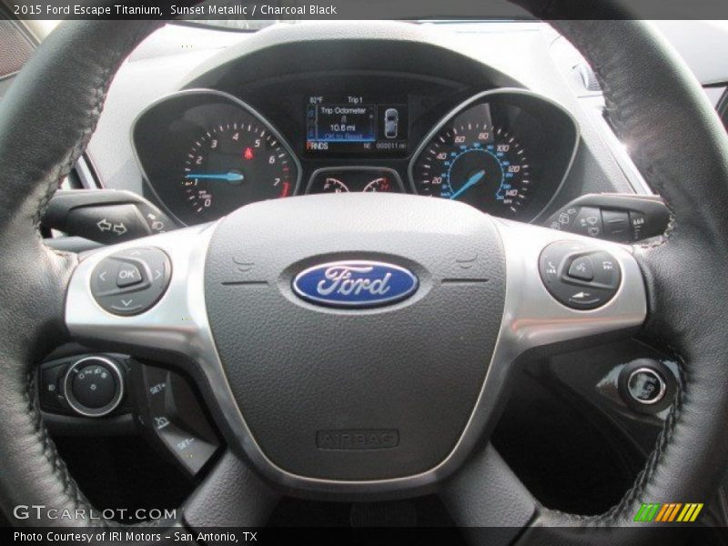 Sunset Metallic / Charcoal Black 2015 Ford Escape Titanium
