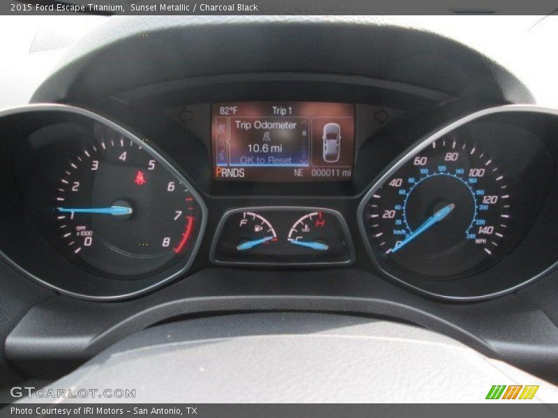 Sunset Metallic / Charcoal Black 2015 Ford Escape Titanium