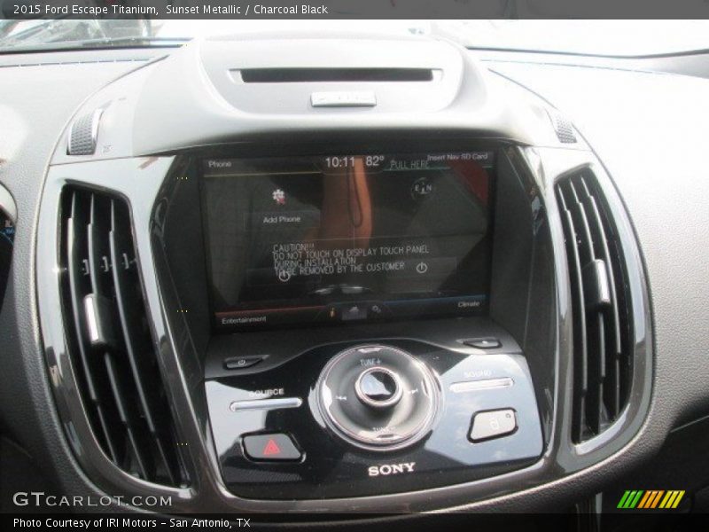 Sunset Metallic / Charcoal Black 2015 Ford Escape Titanium