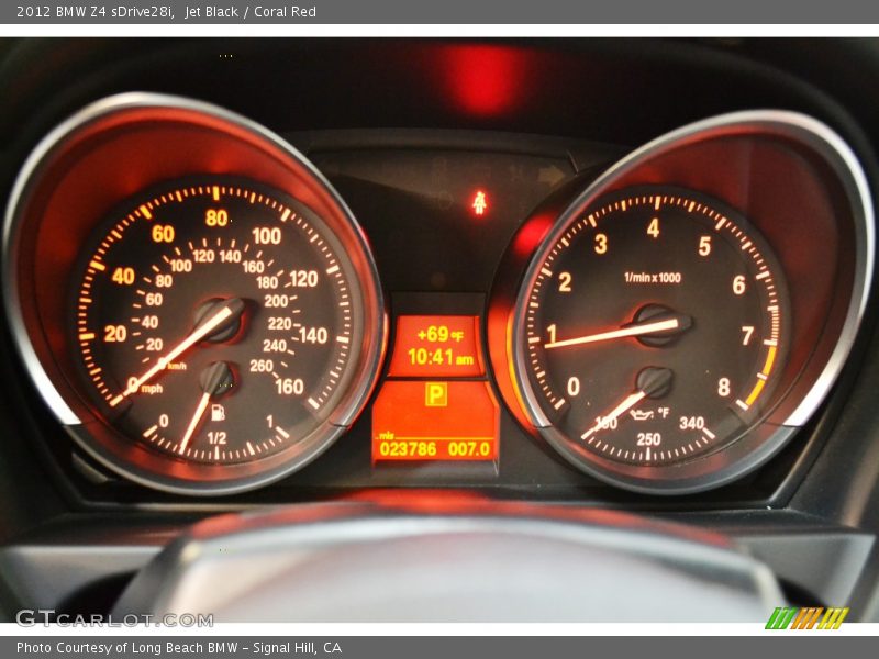 Jet Black / Coral Red 2012 BMW Z4 sDrive28i