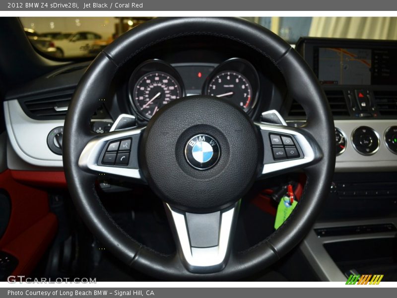 Jet Black / Coral Red 2012 BMW Z4 sDrive28i