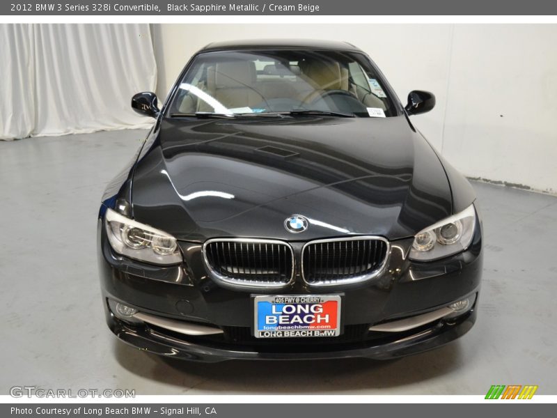 Black Sapphire Metallic / Cream Beige 2012 BMW 3 Series 328i Convertible