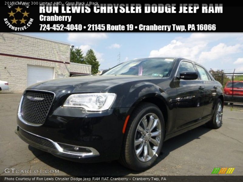 Gloss Black / Black 2015 Chrysler 300 Limited AWD