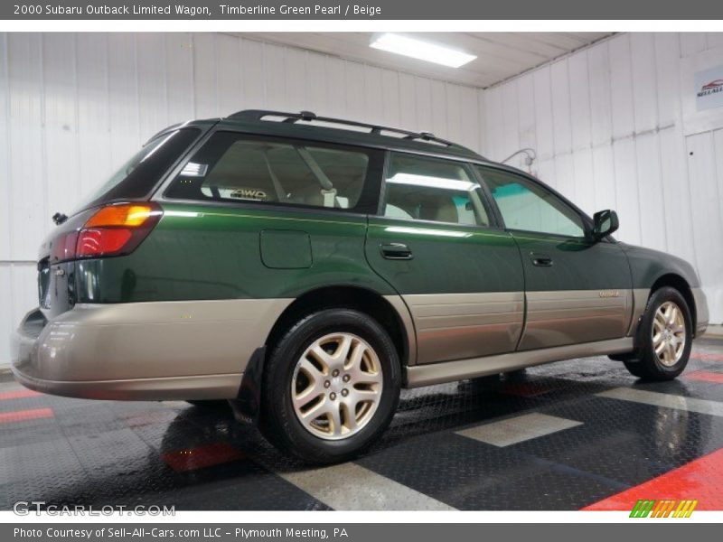 Timberline Green Pearl / Beige 2000 Subaru Outback Limited Wagon