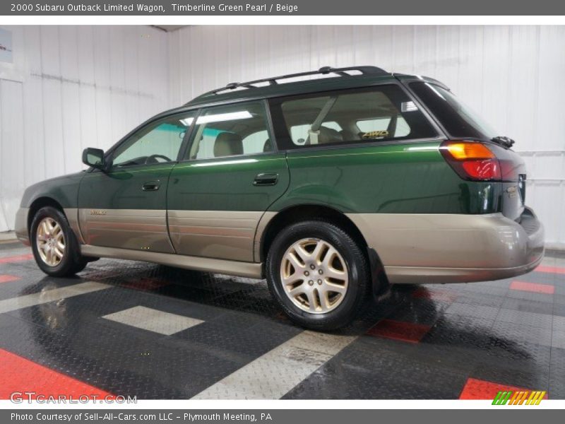 Timberline Green Pearl / Beige 2000 Subaru Outback Limited Wagon