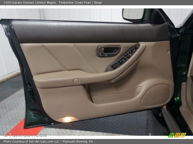 Timberline Green Pearl / Beige 2000 Subaru Outback Limited Wagon