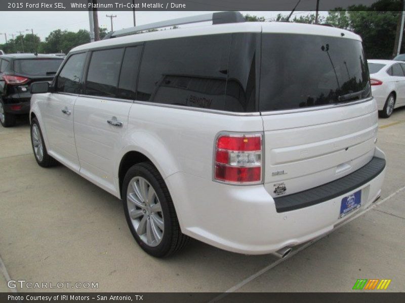 White Platinum Tri-Coat Metallic / Dune 2015 Ford Flex SEL