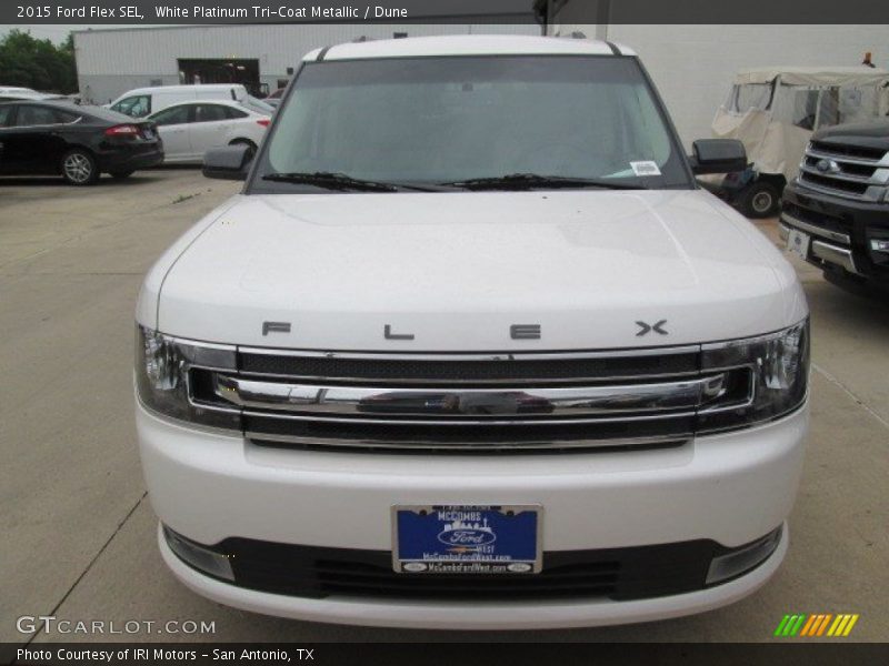 White Platinum Tri-Coat Metallic / Dune 2015 Ford Flex SEL