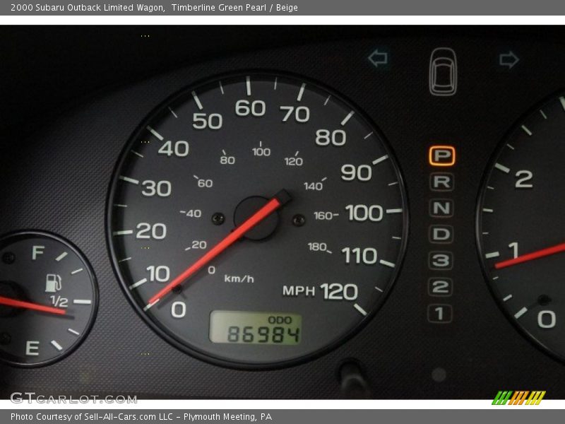 Timberline Green Pearl / Beige 2000 Subaru Outback Limited Wagon