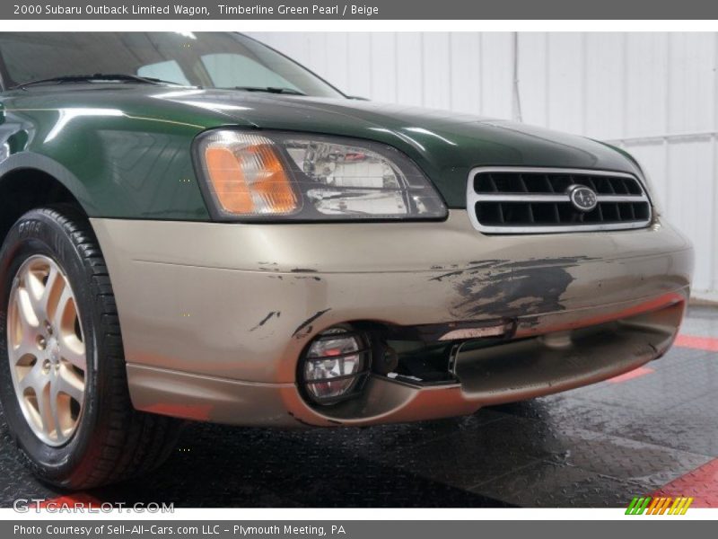 Timberline Green Pearl / Beige 2000 Subaru Outback Limited Wagon