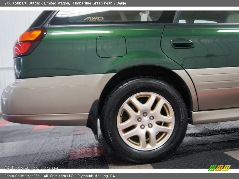 Timberline Green Pearl / Beige 2000 Subaru Outback Limited Wagon
