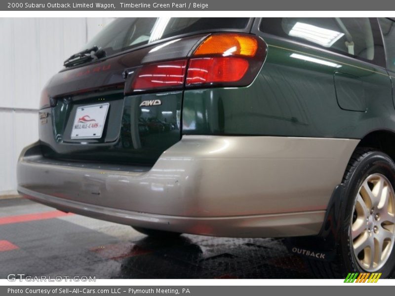 Timberline Green Pearl / Beige 2000 Subaru Outback Limited Wagon