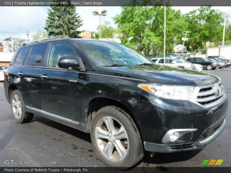 Black / Sand Beige 2011 Toyota Highlander Limited 4WD