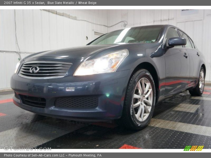 Blue Slate Metallic / Wheat Beige 2007 Infiniti G 35 x Sedan