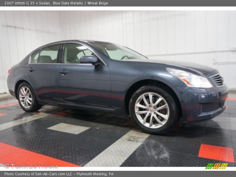 Blue Slate Metallic / Wheat Beige 2007 Infiniti G 35 x Sedan